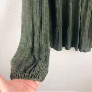Lucky Brand Tops - Lucky Brand | Hunter Green Waffle Knit Boho Top Lucky Brand Tops - Lucky Brand | Hunter Green Waffle Knit Boho Top